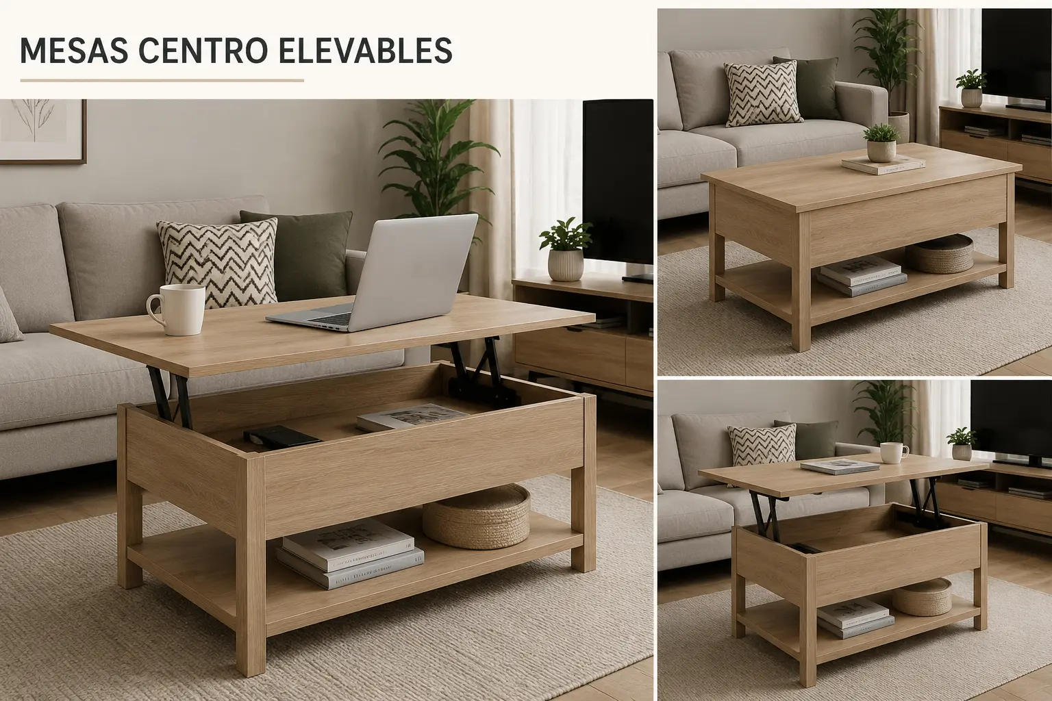 Mesas de centro elevables: las que sirven para cenar y guardar los mandos (guía 2026)